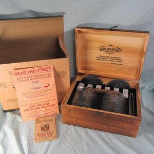 mixology whiskey set NIB glasses stones (w2766)